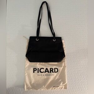 New Picard black leather purse/tote with dust bag - Reg #1074394